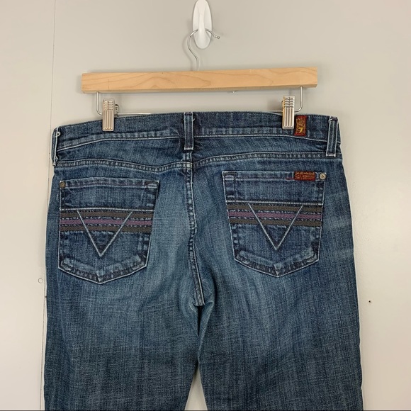 7 For All Mankind Roxanne Jeans Blue 30 Skinny Stretch - Picture 6 of 9